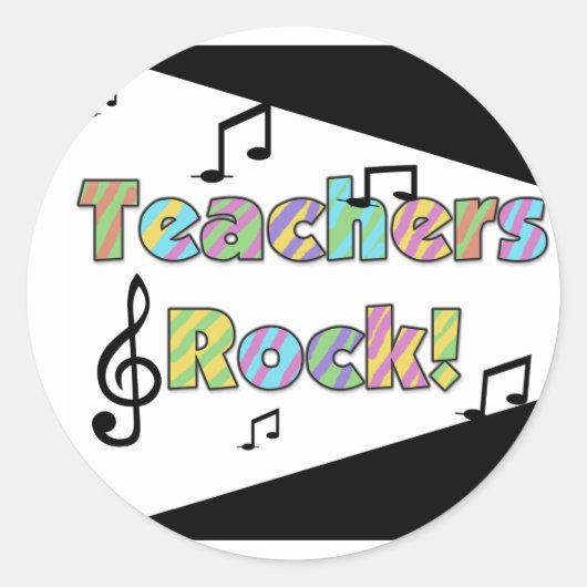 Teachers Rock Tshirts und Geschenke Runder Aufkleber (Vorderseite)