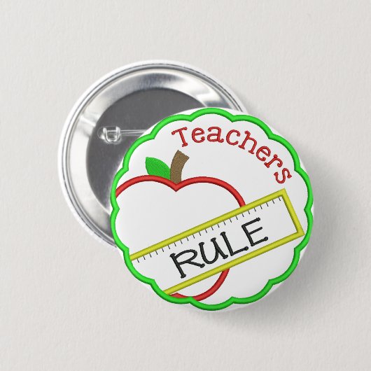 Teachers Rule Button (Vorne & Hinten)