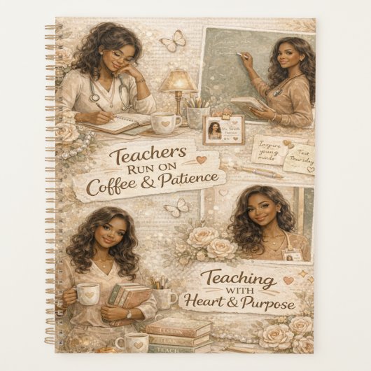 Teachers run on coffee and patience planer (Vorderseite)