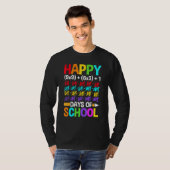 Teachers Students Happy 100 Days of School T-Shirt (Vorne ganz)