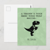 Teacher's Touch Makes Words Truly Magical Postkarte (Vorne/Hinten)