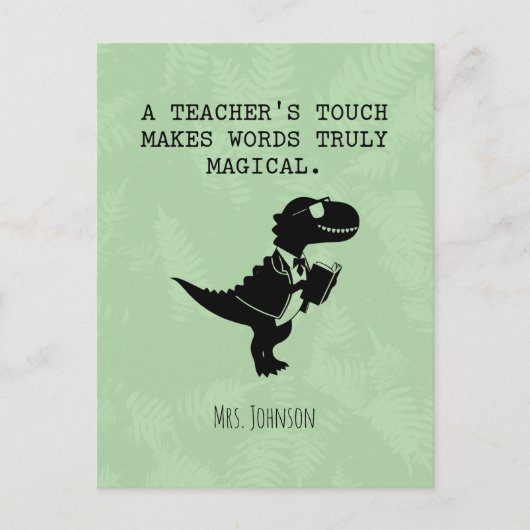Teacher's Touch Makes Words Truly Magical Postkarte (Vorderseite)
