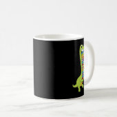 Teachersaurus Dinosaur Teacher Shirt Dino Reading Kaffeetasse (VorderseiteRechts)