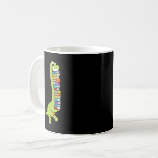Teachersaurus Dinosaur Teacher Shirt Dino Reading Kaffeetasse (Vorderseite Links)