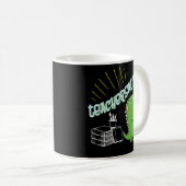 Teachersaurus Dinosaurier-Lehrer TRex Kaffee-Tasse Kaffeetasse (VorderseiteRechts)