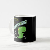 Teachersaurus Dinosaurier-Lehrer TRex Kaffee-Tasse Kaffeetasse (Vorderseite Links)