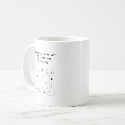 Teaching Art of Precise Thinking | Math Logic Kaffeetasse (Vorderseite Links)
