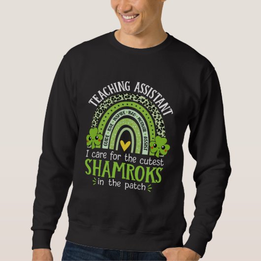 Teaching Assistant Cutest Shamrocks Teacher St Pat Sweatshirt (Vorderseite)