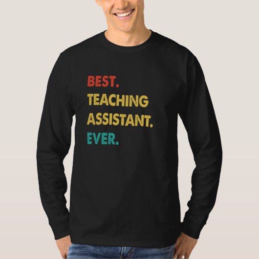 Teaching Assistant Retro Best Teaching Assistant E T-Shirt (Vorderseite)
