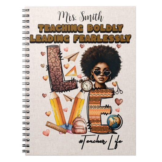 Teaching Boldly Custom Teacher Journal Notizblock (Vorderseite)