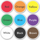 Teaching Colors Vinyl Stickers Aufkleber (Vorderseite)