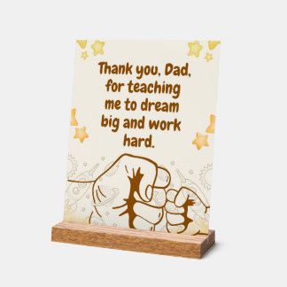 Teaching Dad-Inspirational Fathers Day Quote Acrylschild