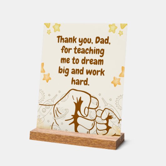 Teaching Dad-Inspirational Fathers Day Quote Acrylschild (Winkel)