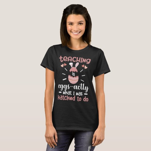 Teaching Easter Bunny Teacher Easter Day T-Shirt (Vorne ganz)
