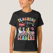Teaching Future Leaders Silly Goose Teacher Back T T-Shirt (Vorderseite)