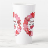 Teaching Is A Work Of Heart Latte Tasse (Vorderseite)