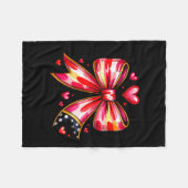 Teaching Is A Work Of Heart Pencil Bow Teacher Val Fleecedecke (Vorderseite (Horizontal))