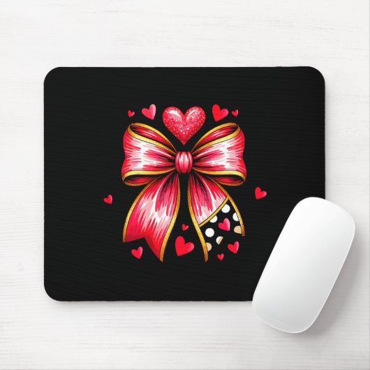 Teaching Is A Work Of Heart Pencil Bow Teacher Val Mousepad (Mit Mouse)