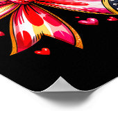 Teaching Is A Work Of Heart Pencil Bow Teacher Val Poster (Ecke)