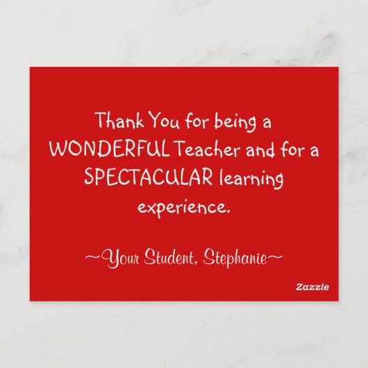 Teaching is a Work of Heart Postcard Postkarte (Rückseite)