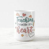 Teaching is a Work of Heart Teacher  Kaffeetasse (Mittel)