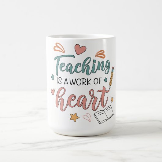 Teaching is a Work of Heart Teacher  Kaffeetasse (Mittel)
