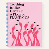Teaching Is Like Herding a Flock of Flamingos Notizblock (Vorderseite)