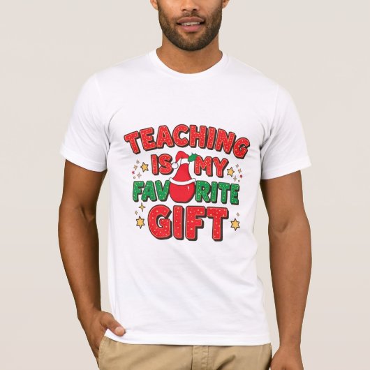 Teaching is My Favorite Gift | Retro Teacher T-Shirt (Vorderseite)