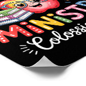 Teaching Is My Ministry Christian Teacher Design Poster (Ecke)