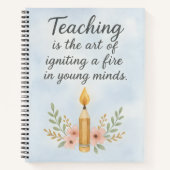 Teaching is the art of igniting notizblock (Vorderseite)