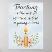 Teaching is the art of igniting  poster (Vorne)