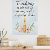 Teaching is the art of igniting  poster (Küche)