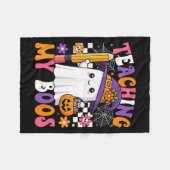 Teaching My Boos Ghost Teacher Cute Pencil Hallowe Fleecedecke (Vorderseite (Horizontal))
