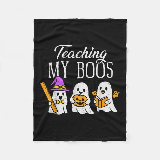 Teaching My Boos Ghost Teacher Halloween Soky Educ Fleecedecke (Vorderseite)