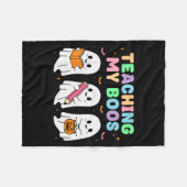 Teaching My Boos Soky Teacher Women Cute Ghost Fleecedecke (Vorderseite (Horizontal))