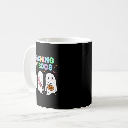 Teaching My Boos Soky Teacher Women Cute Ghost Kaffeetasse (Vorderseite Links)