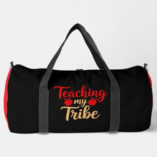 Teaching My Tribe Apple Teacher Duffle Bag (Vorderseite)