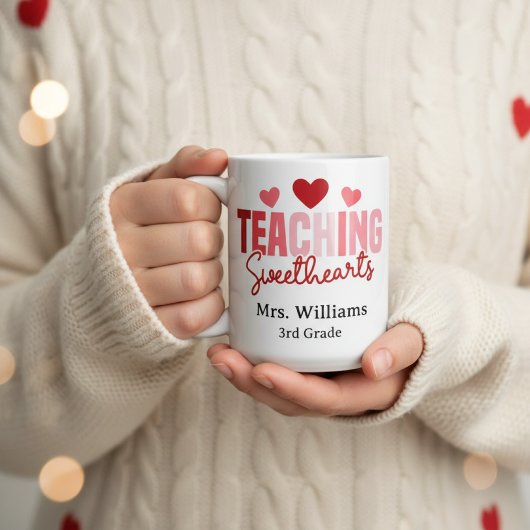 Teaching Sweethearts Custom Teacher Valentine  Kaffeetasse