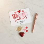 Teaching Sweethearts Customizable Class Valentine  Karte