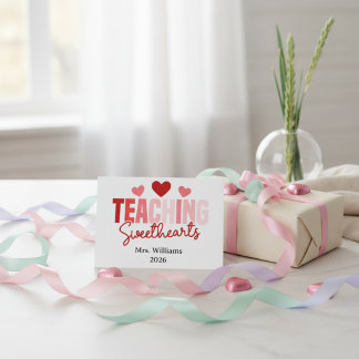 Teaching Sweethearts Customizable Class Valentine  Karte