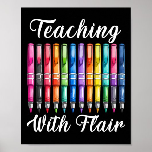 Teaching With Flair Preschool Teacher First Day Of Poster (Vorne)