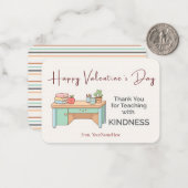 Teaching with Kindness – Teacher Valentine Card Mitteilungskarte (Vorderseite/Rückseite Beispiel)