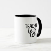 'Teaching With Love' Teacher Thank You Gift  Tasse (VorderseiteRechts)