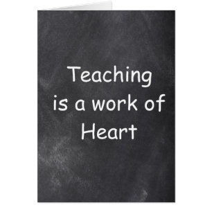 Teaching Work Heart Chalkboard Design Geschenk Ide
