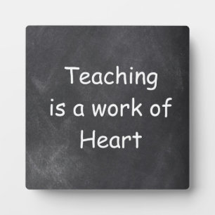 Teaching Work Heart Chalkboard Design Geschenk Ide Fotoplatte