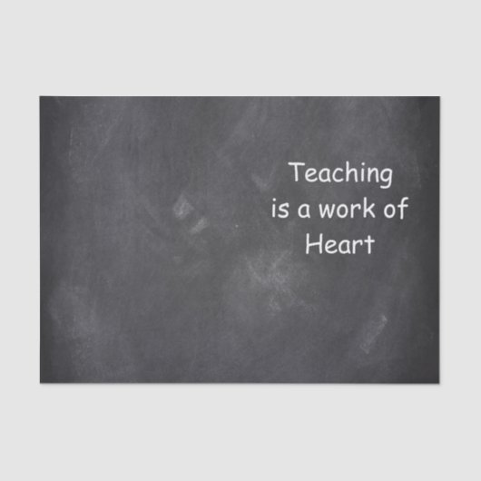 Teaching Work Heart Chalkboard Design Geschenk Ide Seidenpapier (Vorderseite)