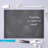 Teaching Work Heart Chalkboard Design Geschenk Ide Seidenpapier (Handwerk)