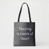 Teaching Work Heart Chalkboard Design Geschenk Ide Tasche (Vorderseite)