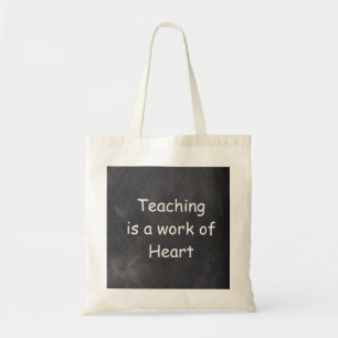 Teaching Work Heart Teacher Chalkboard Geschenk Id Tragetasche