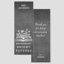 Teachname Geschenk Blumenzettel Chalkboard